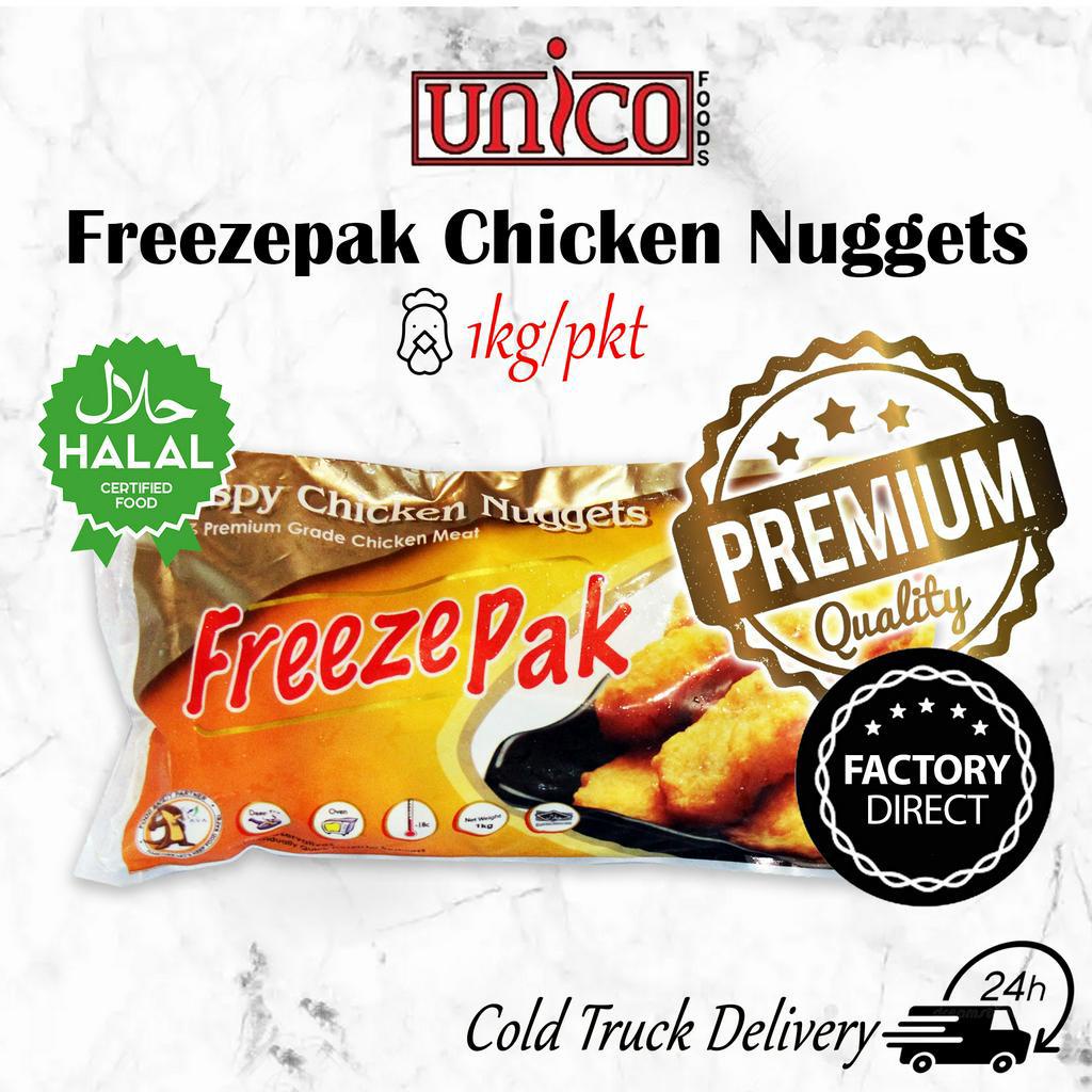 [UNICOFOODS] Freezepak Chicken Nugget (1kg/pkt) Halal | 鸡肉块