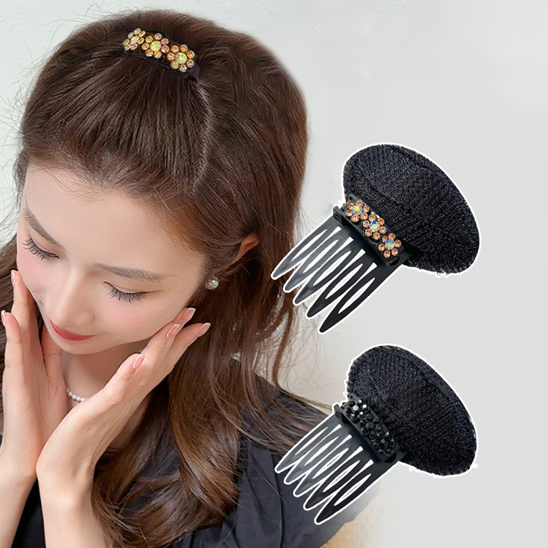 [Beautiful Magpie] Top clip bangs invisible hair clip women's forehead rhinestone insert comb hair accessories pad hair root fluffy hair artifact hair clip